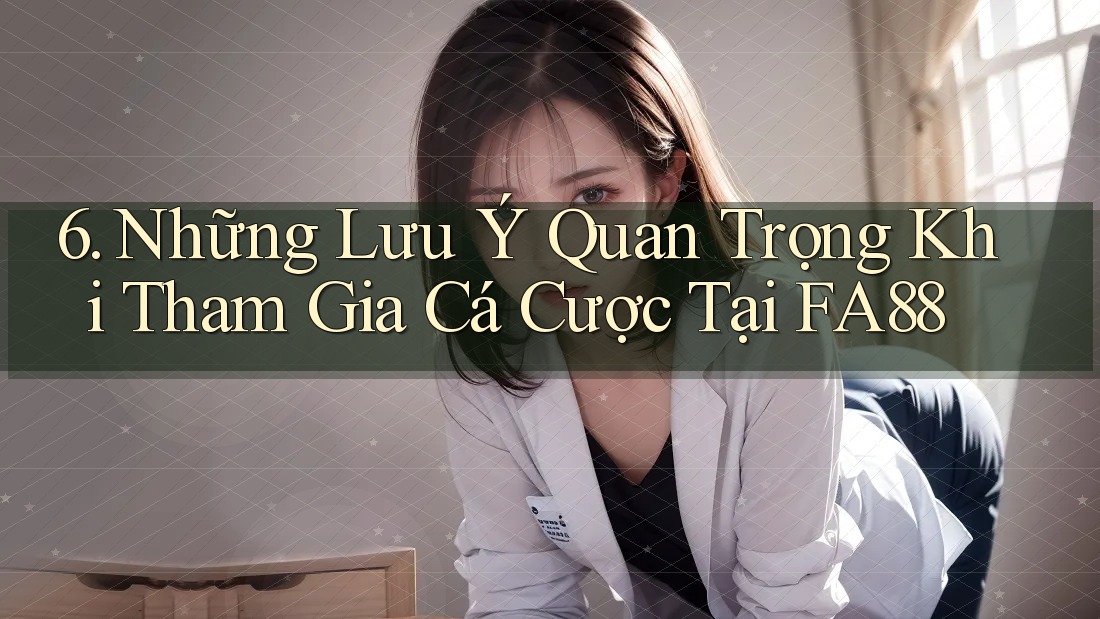 6. Những Lưu Ý Quan Trọng Khi Tham Gia Cá Cược Tại FA88