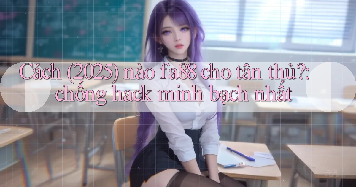 Cách (2025) nào fa88 cho tân thủ chống hack minh bạch nhất