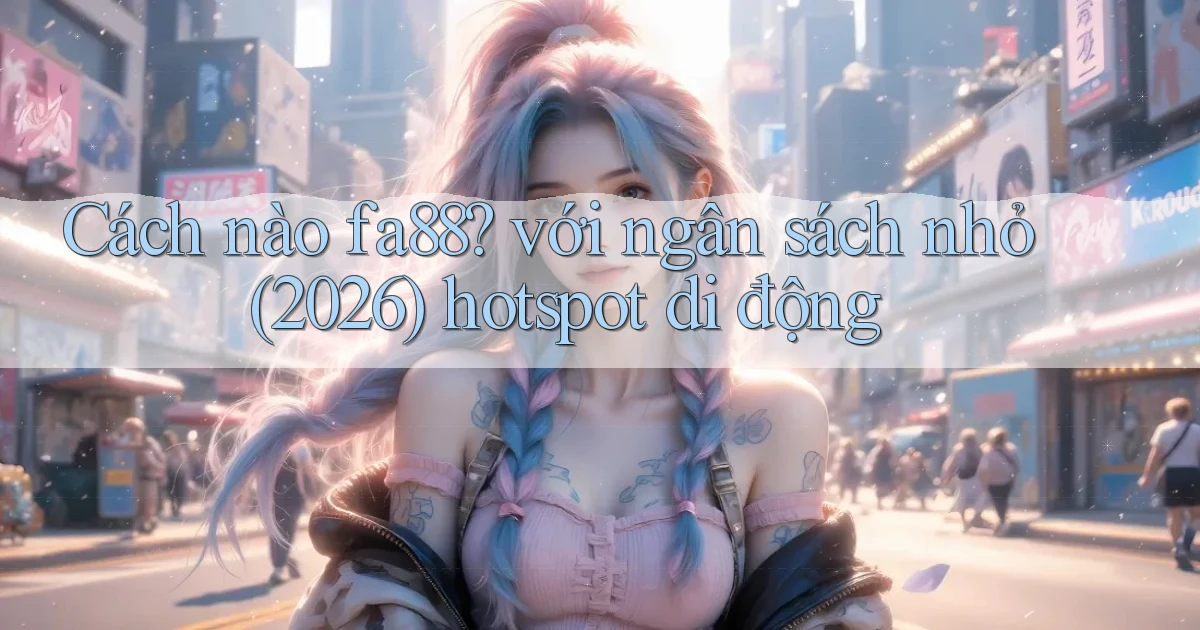 Cách nào fa88 với ngân sách nhỏ (2026) hotspot di động