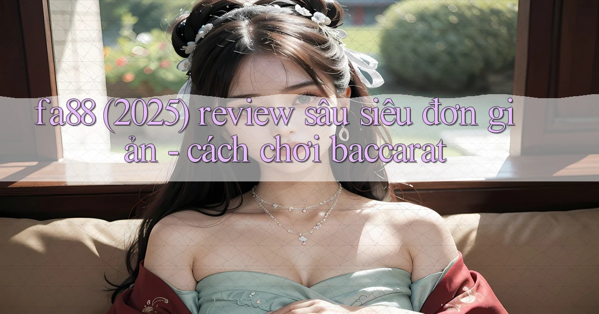 fa88 (2025) review sâu siêu đơn giản   cách chơi baccarat
