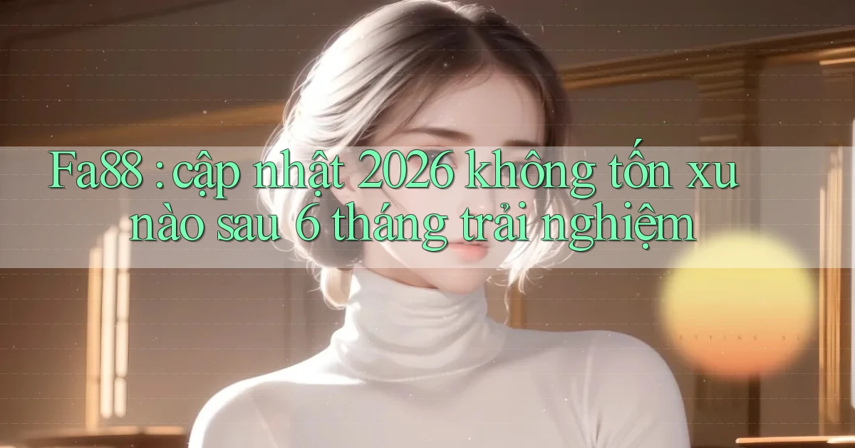 Fa88 cập nhật 2026 không tốn xu nào sau 6 tháng trải nghiệm