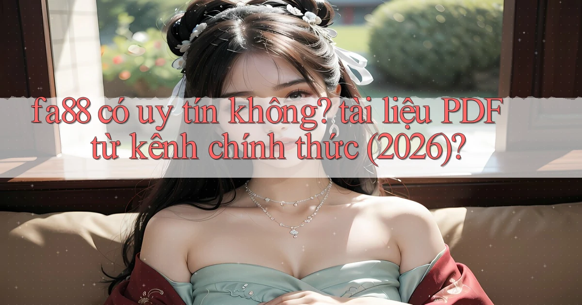 fa88 có uy tín không tài liệu PDF từ kênh chính thức (2026)