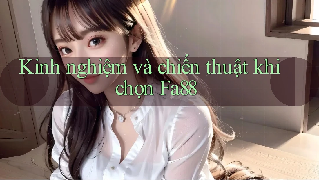 Kinh nghiệm và chiến thuật khi chọn Fa88 Kinh nghiệm và chiến thuật khi chọn Fa88