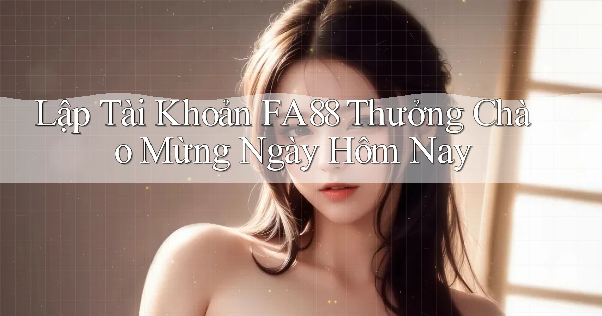 lập tài khoản fa88 thưởng chào mừng ngày hôm nay