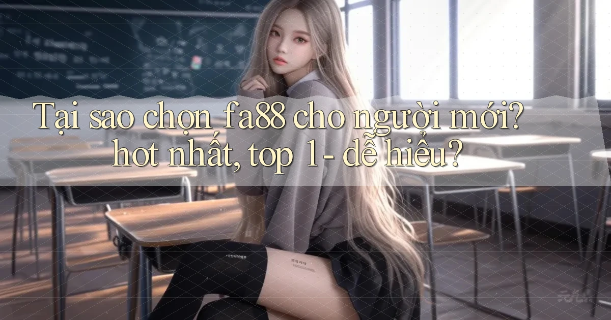 Tại sao chọn fa88 cho người mới hot nhất, top 1   dễ hiểu